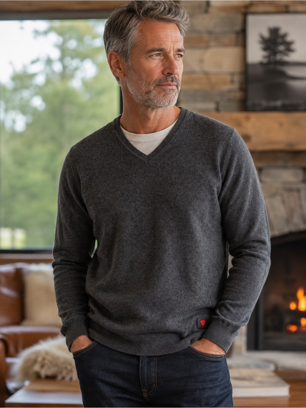 Strellson wool vneck sweater